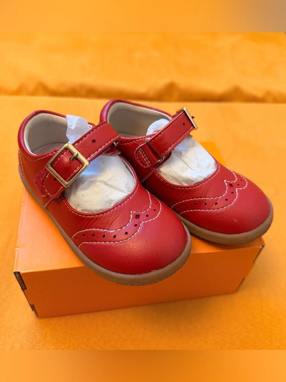 Livie & Luca Libra Red Leather Mary Jane.